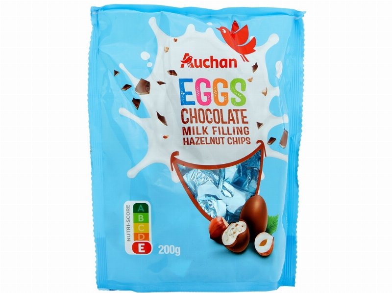 Ovinhos Chocolate Auchan Recheio Leite E Avelã 200 g