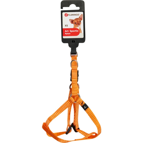 Peitoral Para Cão Nylon Tamanho Xs 20-35 Cm Laranja 1 unidade