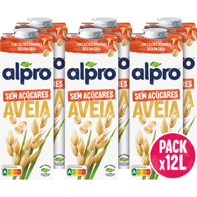 Bebida Vegetal De Aveia Sem Açúcar Alpro 12 X 1 Lt