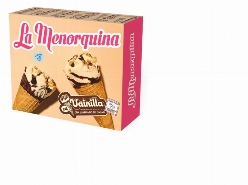 Gelado La Menorquina Baunilha S/Açúcar Adicionado 4X70 g