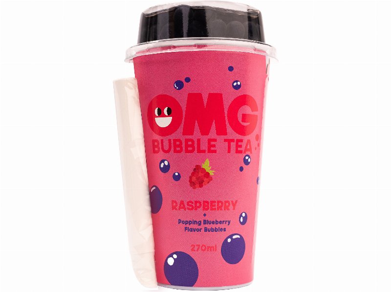 Bubble Tea Omg Framboesa Com Bolhas Mirtilo 0.27 l