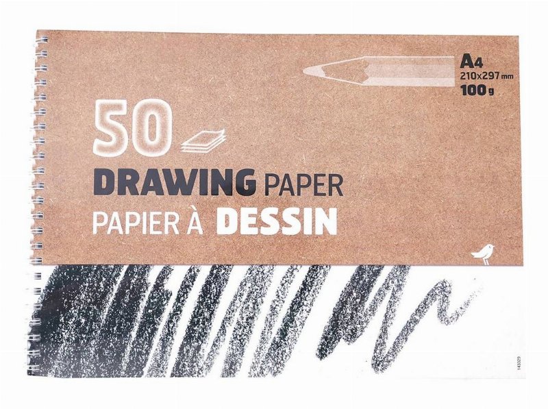Bloco Papel A4 Auchan Para Desenho 50 Folhas