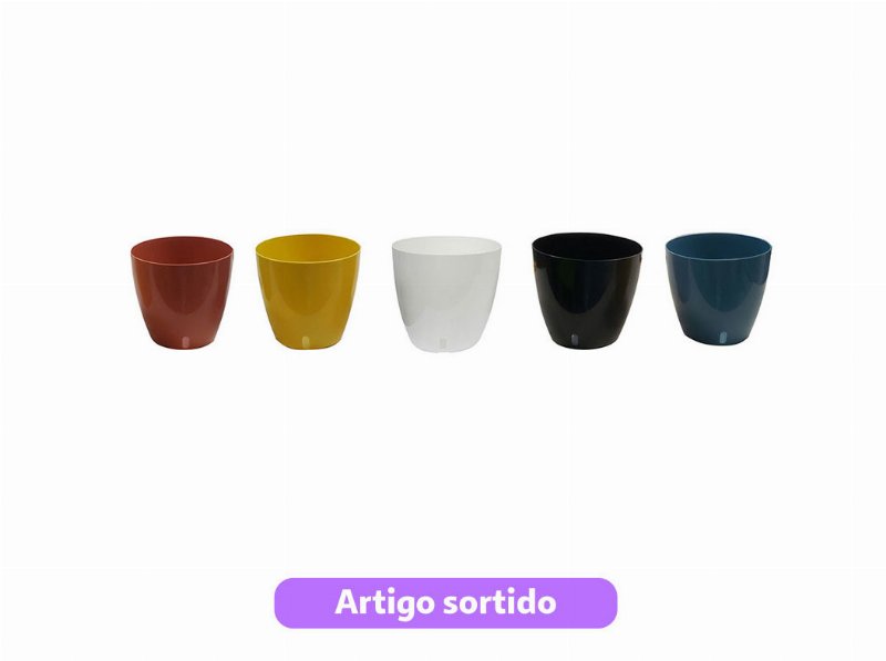 Vaso Plástico Gardenstar Ø18Xa17Cm Cores Sortidas