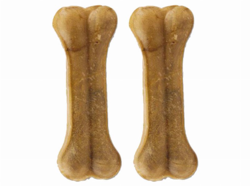 Osso 100% Couro Com Nó 10Cm Pack 2 Unidades