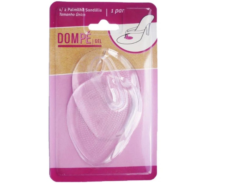 1/2 Palmilha Gel Dom Pé Para Sandalias 35/40