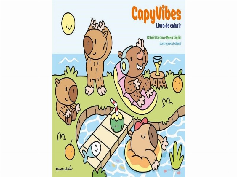 Livro Capyvibes - Livro De Colorir