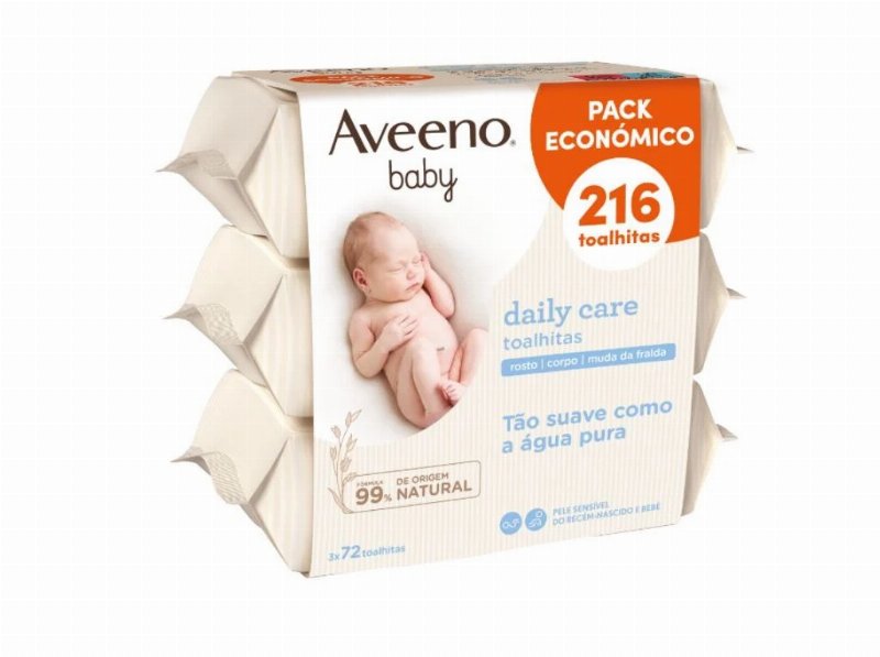 Toalhitas Aveeno Baby 3X72 Units Embalagem Leve 3 Pague 2
