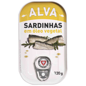 Sardinha Em Óleo Alva 120 gr (Peso Escorrido 85 gr)
