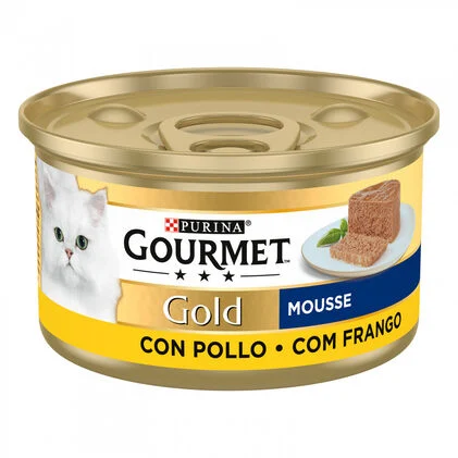 Comida Húmida Para Gato Gold Mousse Com Frango Purina Gourmet 0.085Kg