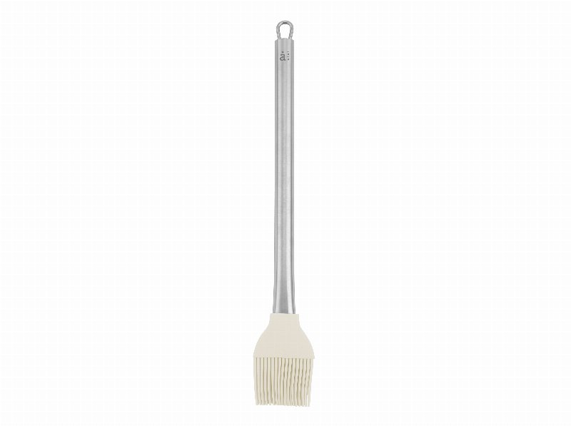 Pincel Silicone Bege Com Cabo Inox Actuel