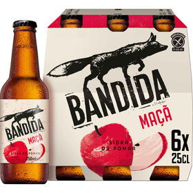 Sidra Com Álcool Maçã Bandida 6 X 25 cl