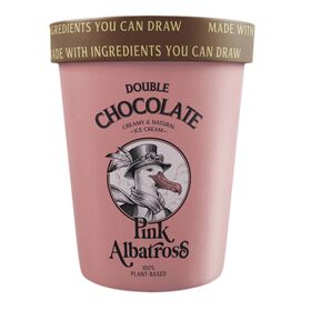 Gelado Double Chocolate Vegan Sem Glúten Pink Albatross 480 ml