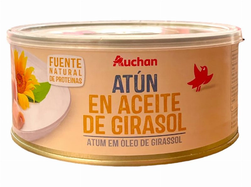 Atum Em Óleo De Girassol Auchan 750(650)G