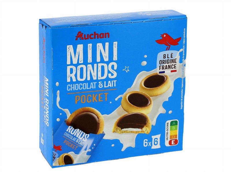 Mini Tartelettes Auchan Com Recheio De Leite E Cobertura De Chocolate 6Un X6Saq 225 g
