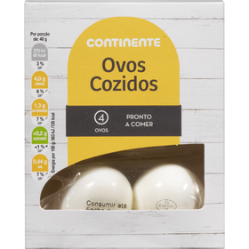 Ovos Cozidos Continente 4 Un