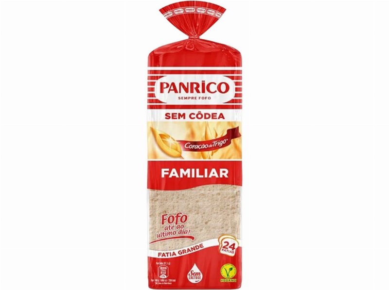 Pão Panrico De Forma Sem Côdea Familiar 650 g