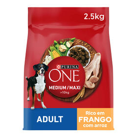 Ração Para Cão Adulto Médio E Maxi Frango E Arroz Purina One 2,5 kg