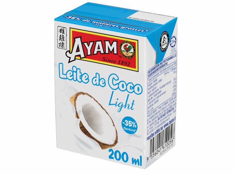 Leite De Coco Ayam Light Tetrapack 200 ml