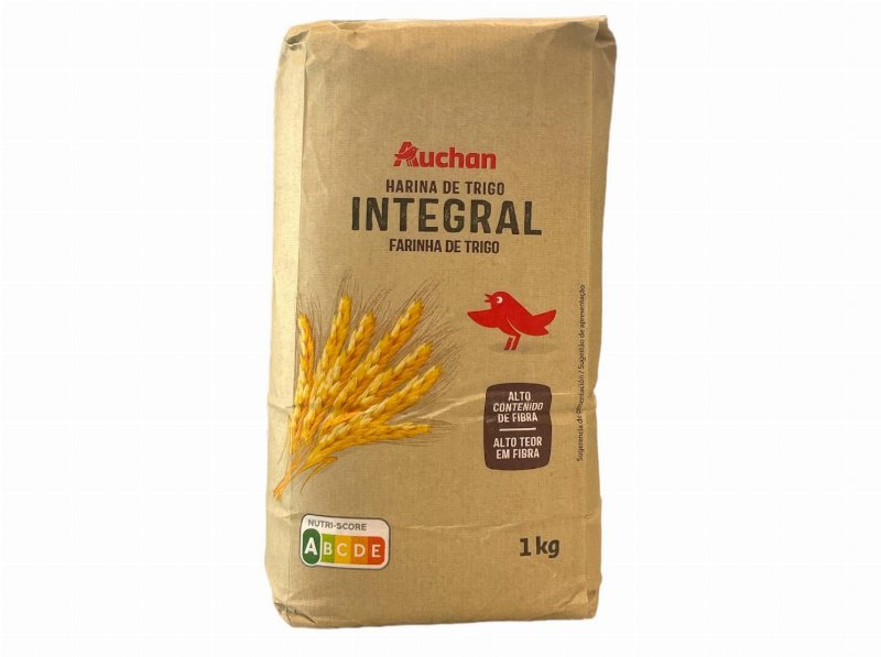 Farinha De Trigo Auchan Integral 1 kg