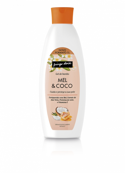 Gel De Banho Mel E Coco Pingo Doce 1L