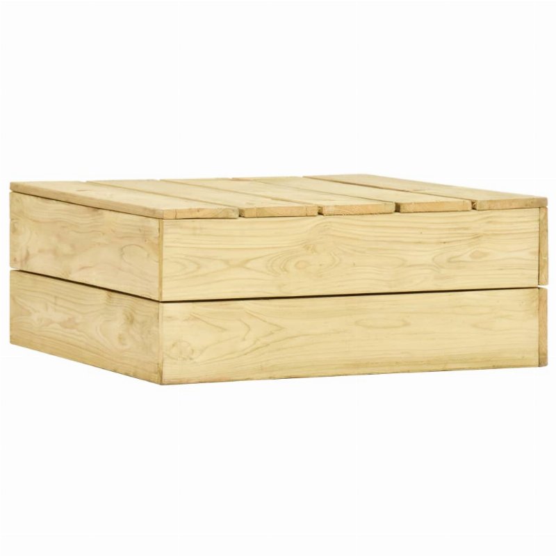 Hkh Mesa De Jardim 75X75X31 Cm Madeira De Pinho Impregnada - Marrom