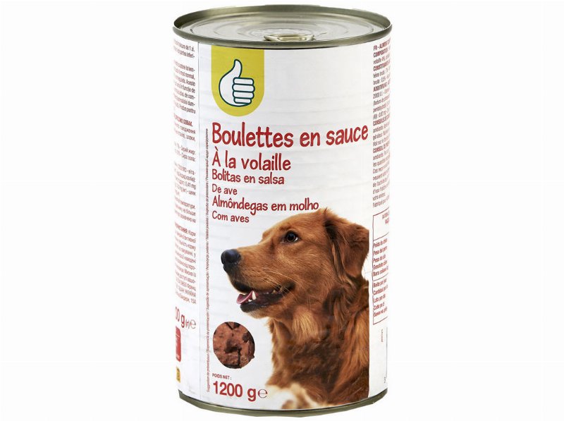 Comida Húmida Para Cão Polegar Almôndegas Em Molho Com Aves 1200 g