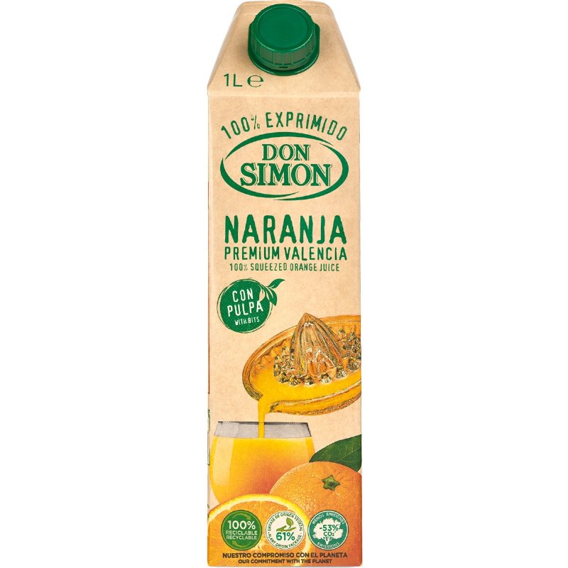 Sumo 100% Espremido De Laranja Com Polpa 1 l