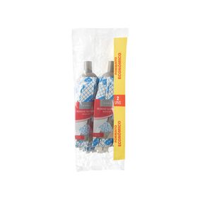 Recargas Esfregona Tiras Estampadas Brancas E Azuis Kasa