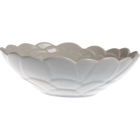 Taça Folhas 18,4Cm Branca Kasa