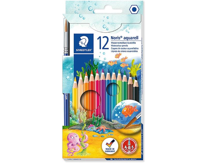 Caixa De 24 Lápis Cor Staedtler Noris Aquarell