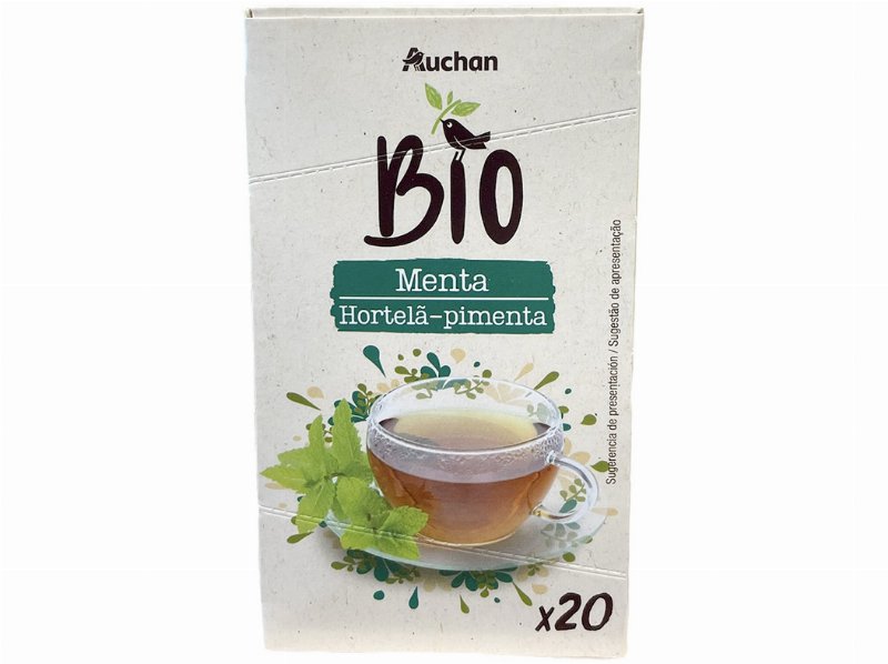Infusão Auchan Bio Hortelã-Pimenta 20 Saquetas
