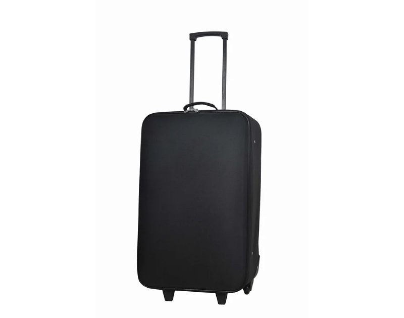 Mala De Viagem Média Flexível Polegar Preto 2 Rodas 59X36X19Cm