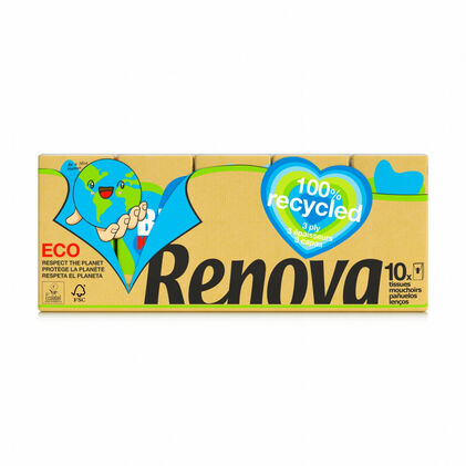 Lencos De Bolso Green Recycled Pack 10 Renova 1Un