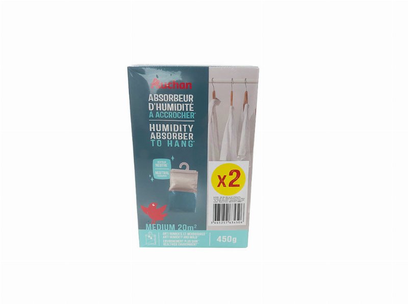 Cabide Desumidificador Auchan 2 Unidades 450 g