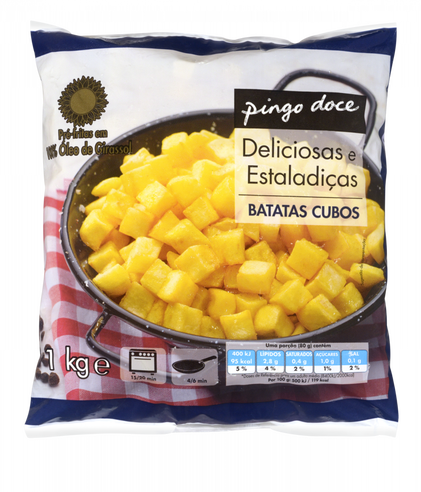 Batatas Pré-Fritas Cubos Pingo Doce 1Kg