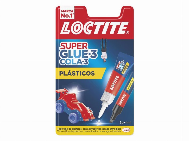 Super Cola 3 Loctite Especial Para Plásticos 2 g + 4 ml