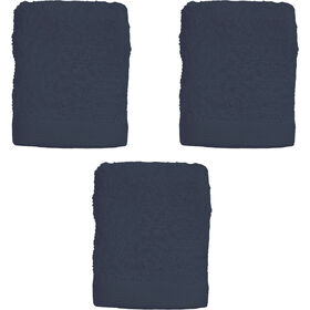 Conjunto De 3 Toalhas Suave 30X30Cm 450 g Azul Kasa