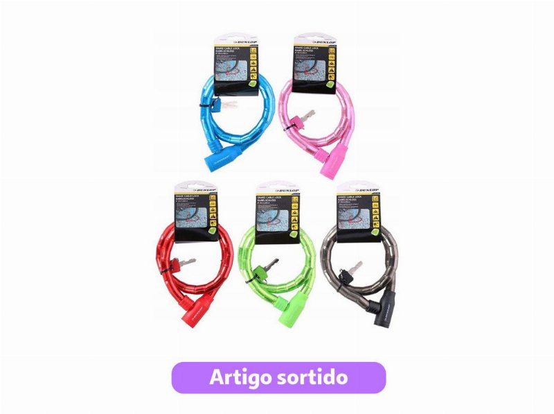 Cadeado Com Chave Dunlop 18X800Mm Cores Sortidas