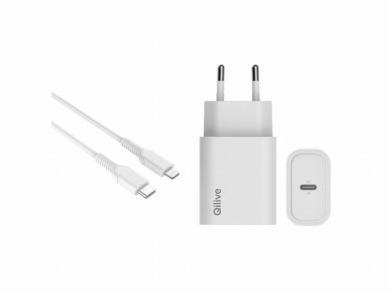 Carregador 1 Usbc 20W Qilive 600183085 Csr Br Usbc-8Pin Mfi