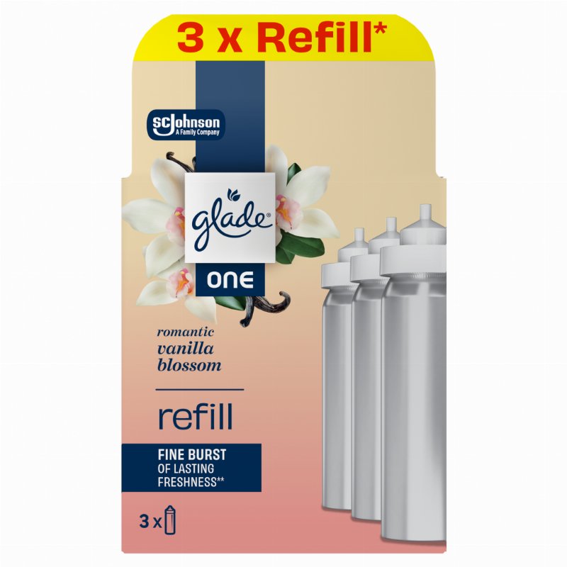 Recargas Ambientador One Baunilha Pack 3 Glade 3Un