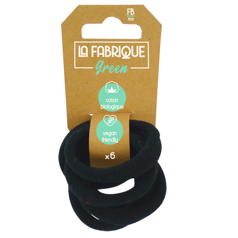 Elástico De Cabelo Algodão Bio Fabrique Green 6 Un