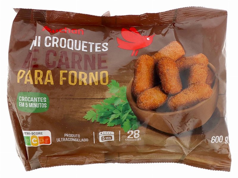 Mini Croquetes Carne Auchan Para Forno 28Un 600 g