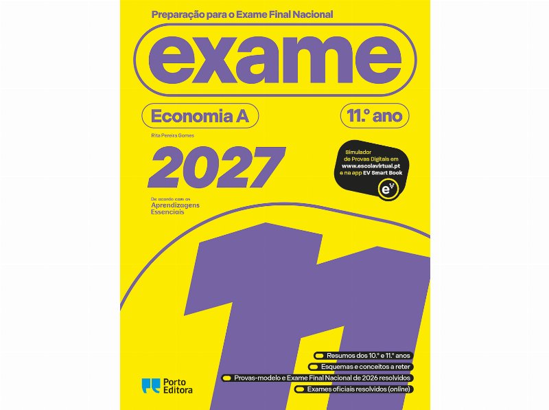 Livro Preparação Para O Exame Final Nacional 2027 - Economia A 11º Ano
