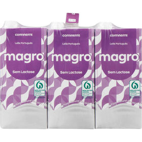Leite Uht Magro Sem Lactose Continente 6 X 1 Lt