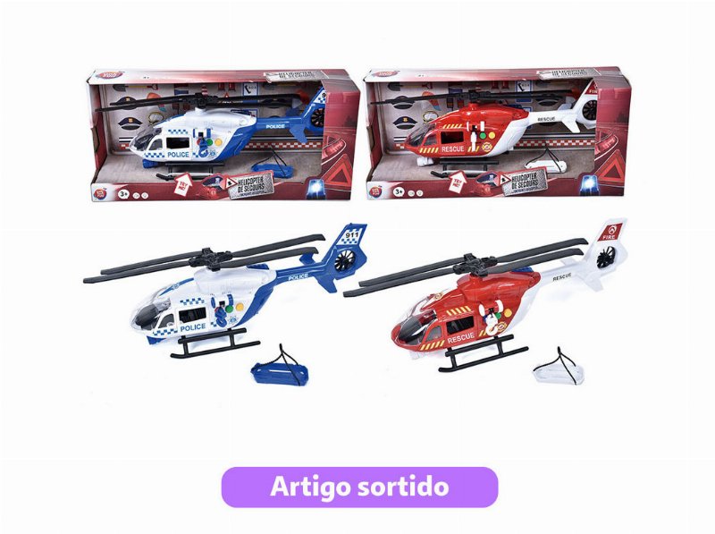 Helicóptero One Two Fun Com Luz E Som 1/12 Cores Sortidas