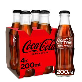 Refrigerante Com Gás Cola Zero Coca-Cola 4 X 20 cl