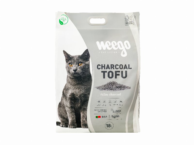 Areia Aglomerante Weego Tofu Carvão 18 l