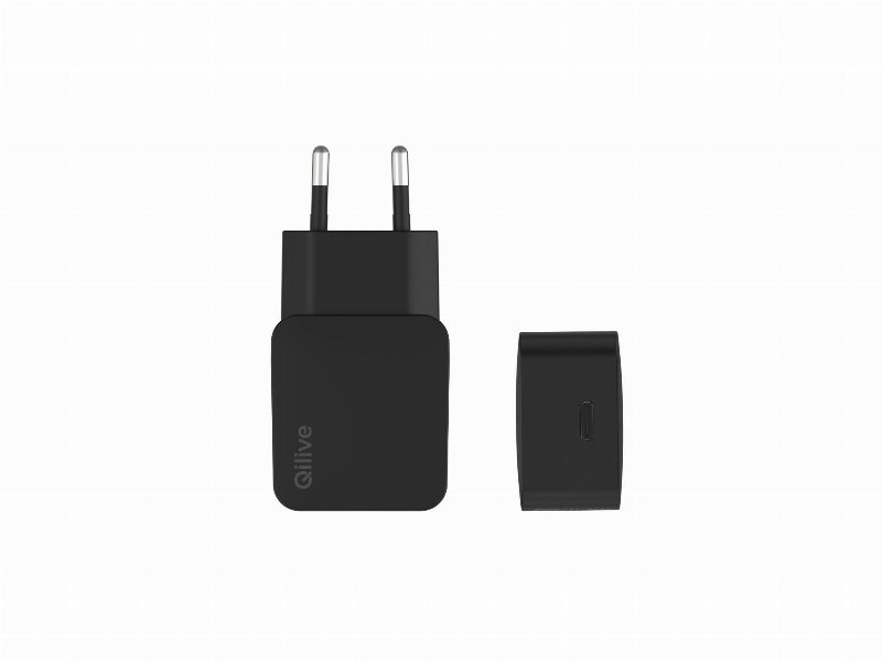 Carregador Lite Qilive 600183053 Preto 1 Usbc 20W