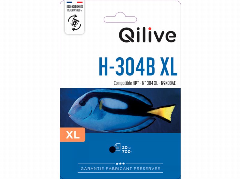 Tinteiro Compativel Qilive 304 Xl Preto Hp