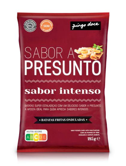 Batatas Fritas Onduladas Presunto Pingo Doce 0.185Kg